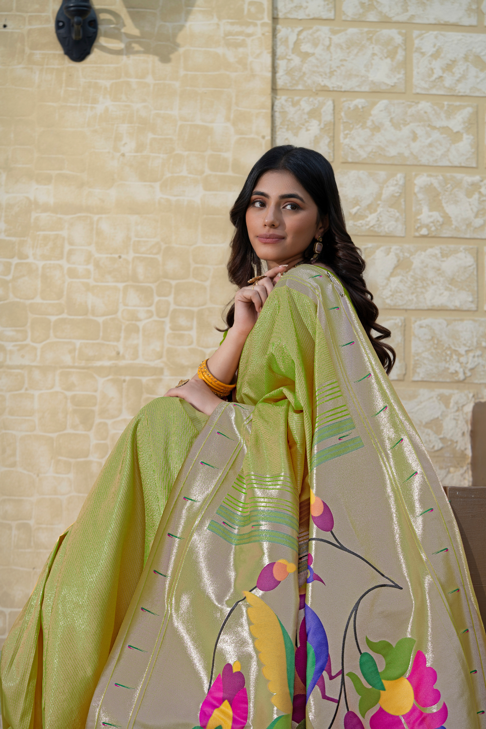 Green Soft Blended Paithani Silk Saree