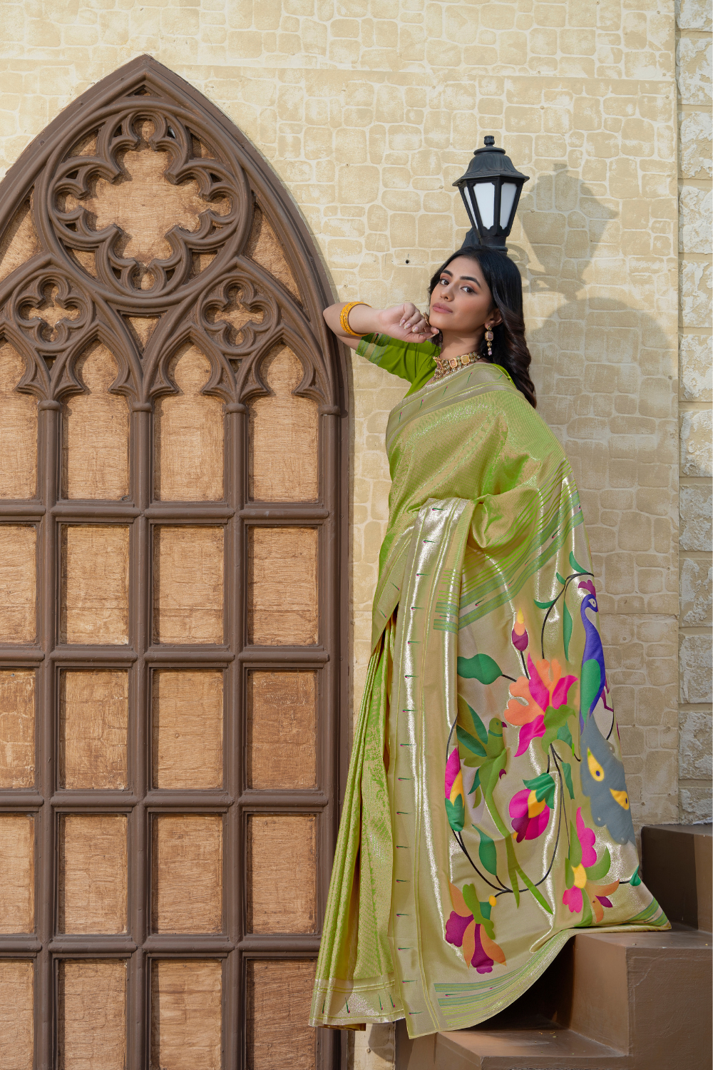 Green Soft Blended Paithani Silk Saree